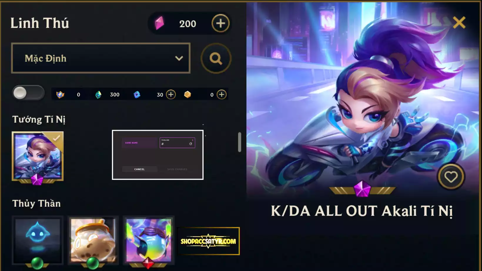 ACC CLONE AKALI KDA TÍ NỊ